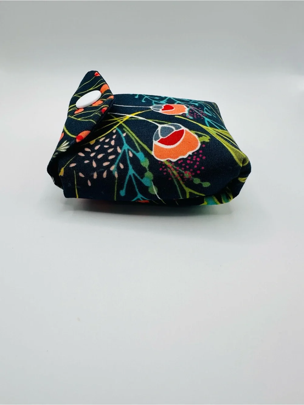 Floral Print Navy Airpod Pouch- Accessories